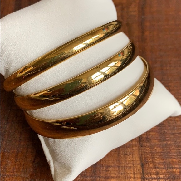 Monet Gold Bangle Set - Picture 2 of 11